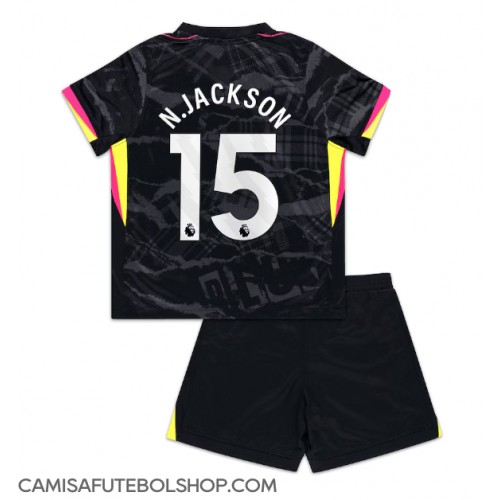 Camisa de time de futebol Chelsea Nicolas Jackson #15 Replicas 3º Equipamento Infantil 2024-25 Manga Curta (+ Calças curtas)